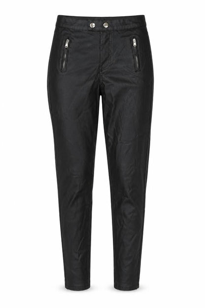 Quiz Womens Black Viscose Jegging Trousers Size 8 L29 in Regular Button