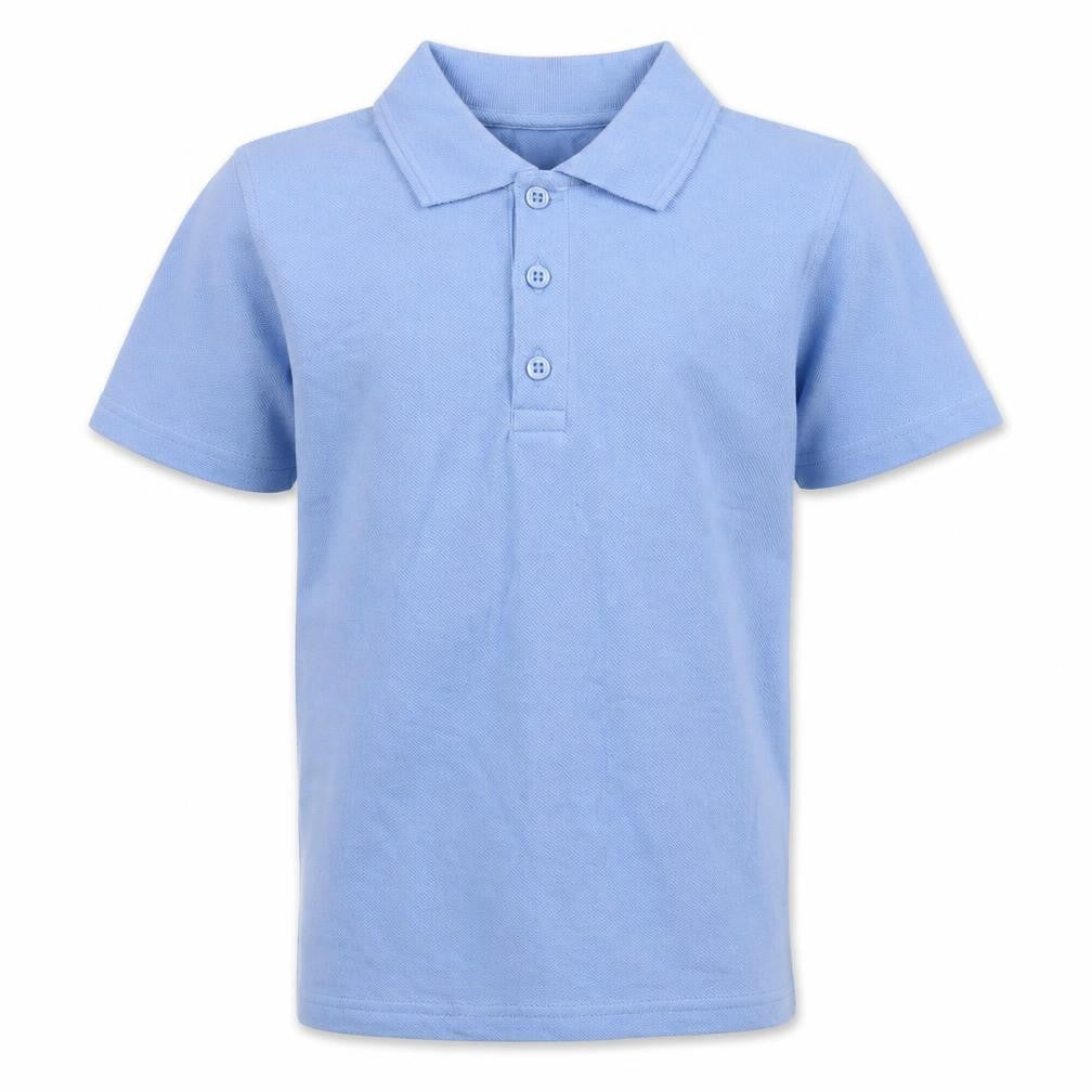 Dunnes Stores Boys Blue Cotton Basic Polo Size 5-6 Years Collared Button