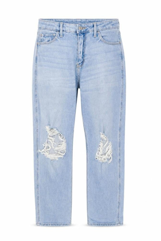 Hollister Womens Blue Cotton Boyfriend Jeans Size 29 L27 in Regular Button