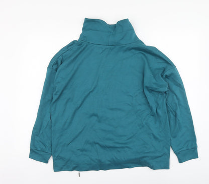 Gallery Womens Blue Cotton Pullover Sweatshirt Size S