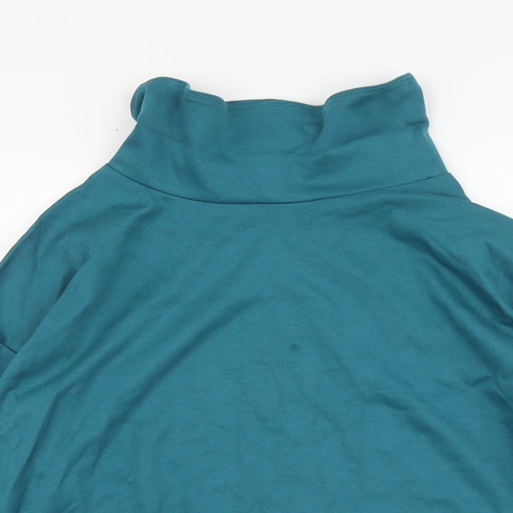 Gallery Womens Blue Cotton Pullover Sweatshirt Size S