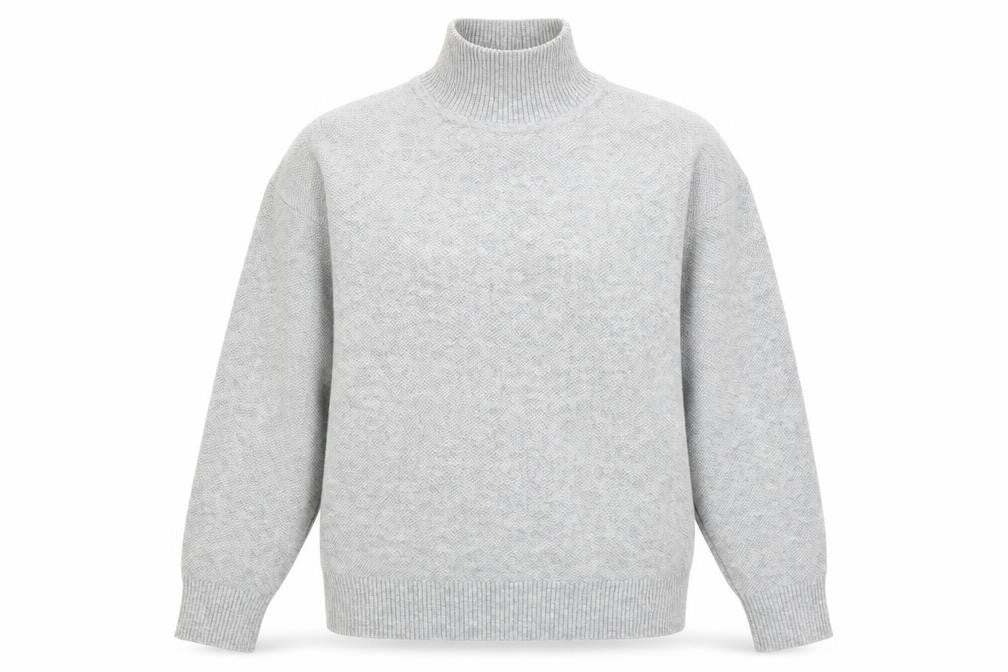 Marks & Spencer Womens Grey High Neck Polyester Pullover Jumper Size S