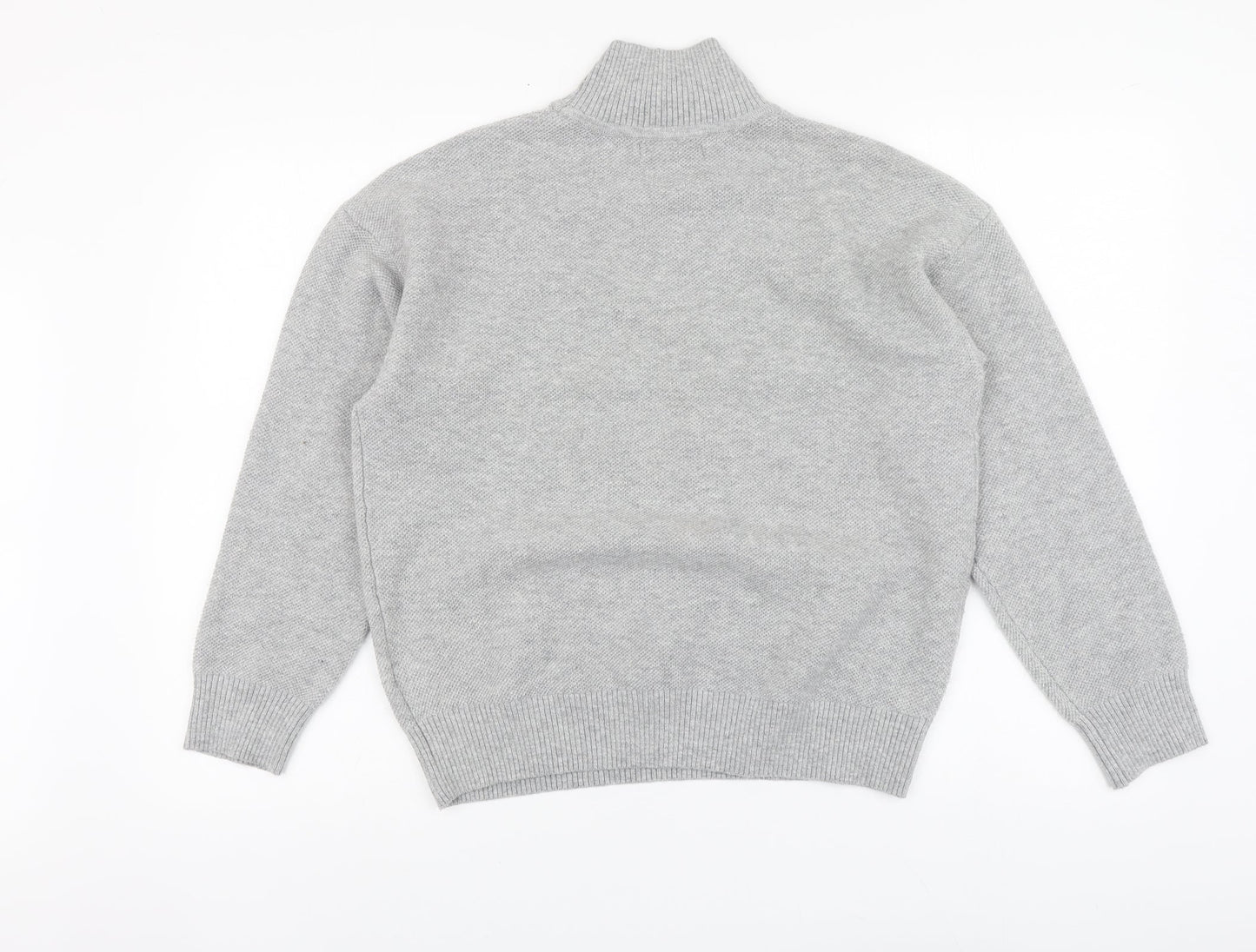 Marks and Spencer Womens Grey High Neck Polyester Pullover Jumper Size S
