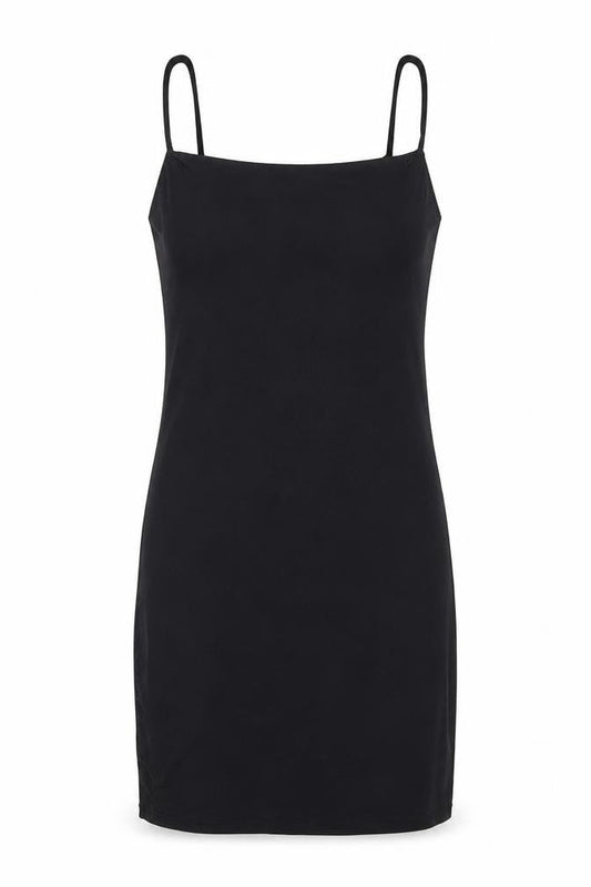 Nataya Womens Black Polyester Tank Dress Size S Square Neck Pullover
