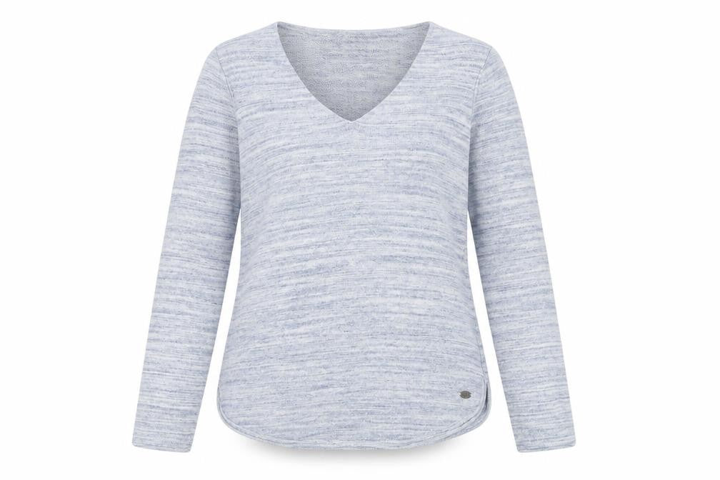 EDC Womens Blue Round Neck Polyester Pullover Jumper Size XS