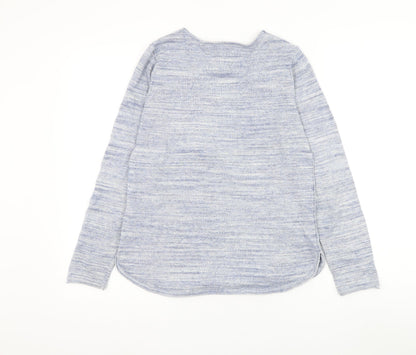 EDC Womens Blue Round Neck Polyester Pullover Jumper Size XS