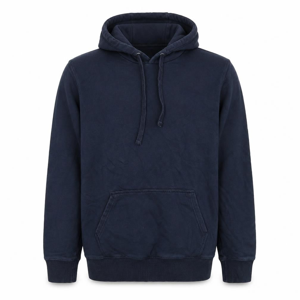 F&F Mens Blue Cotton Pullover Hoodie Size S