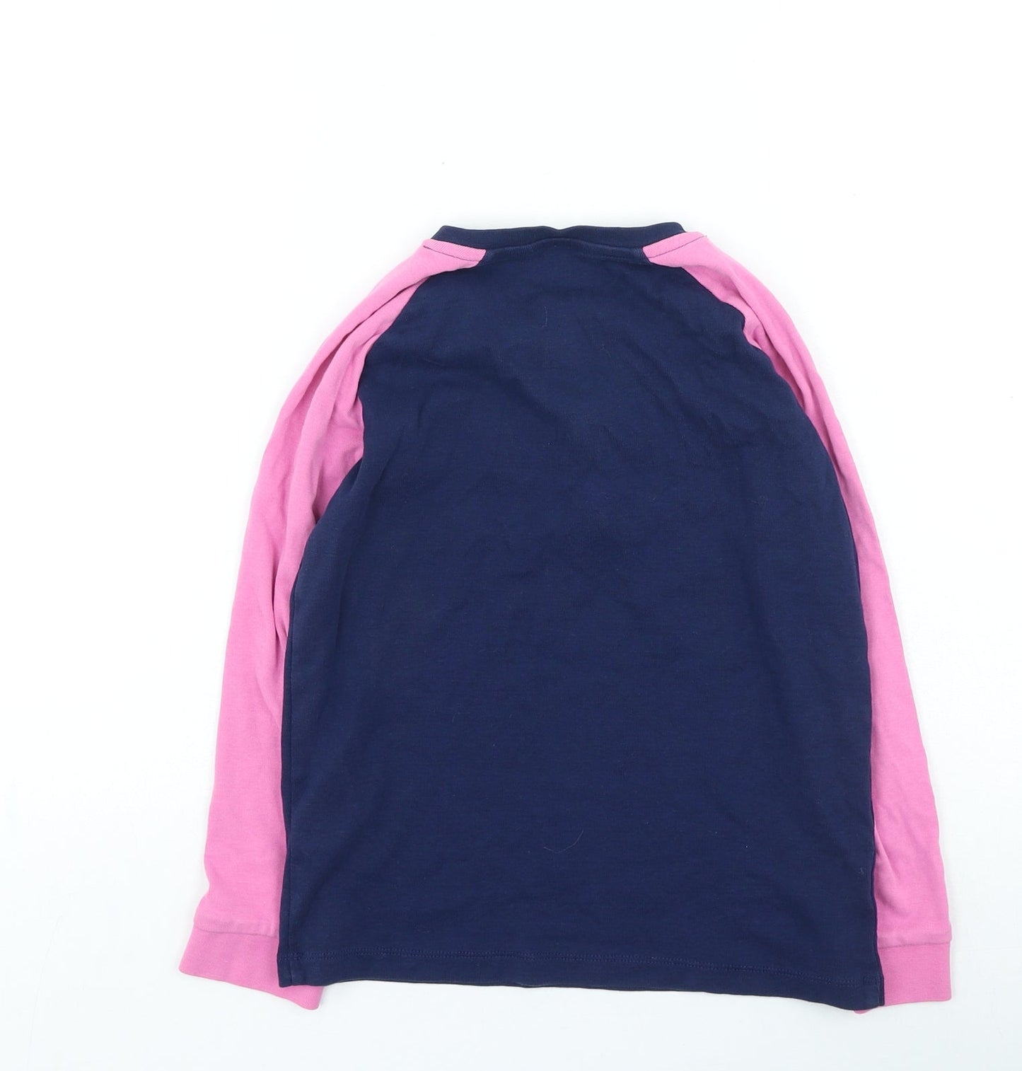 Marks and Spencer Girls Blue Polyester Basic Casual Size 9-10 Years Henley Button - Be Kind