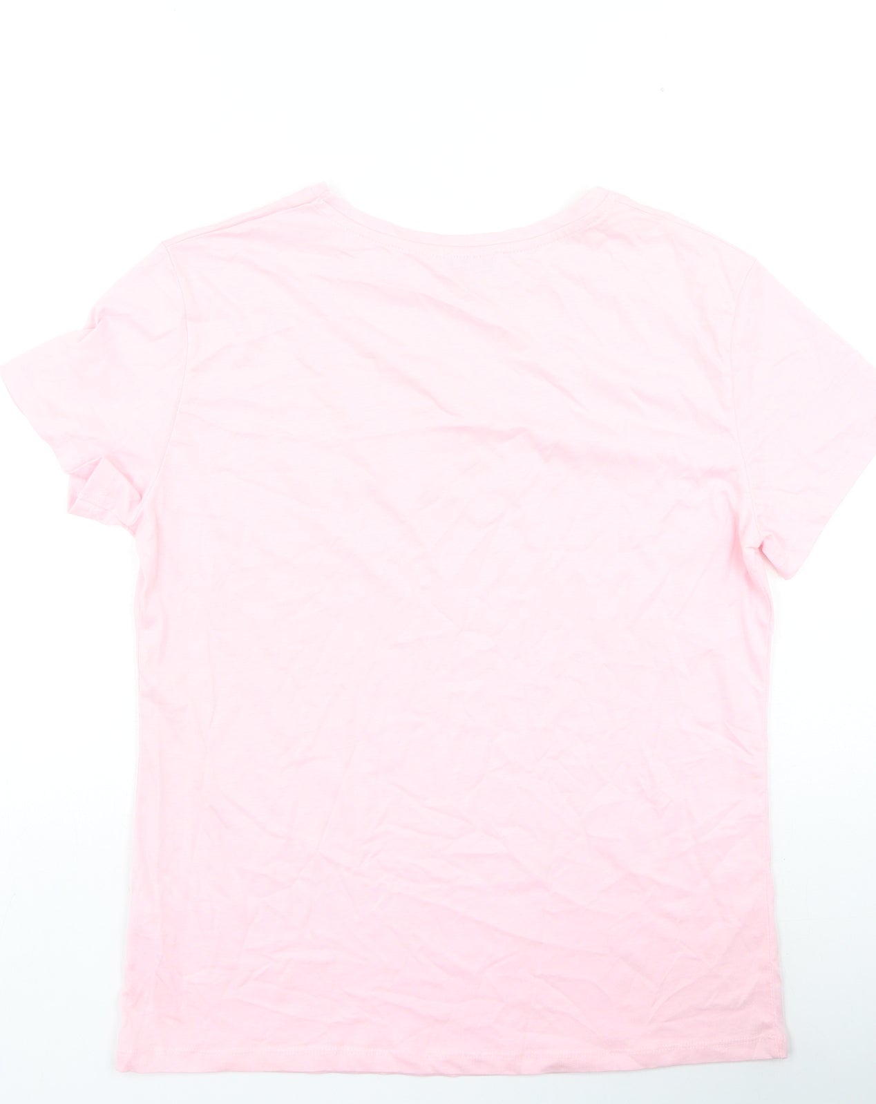 Papaya Womens Pink Polyester Basic T-Shirt Size 10 Roll Neck - Love