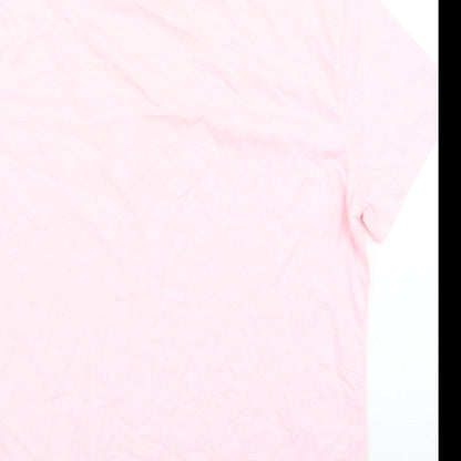 Papaya Womens Pink Polyester Basic T-Shirt Size 10 Roll Neck - Love