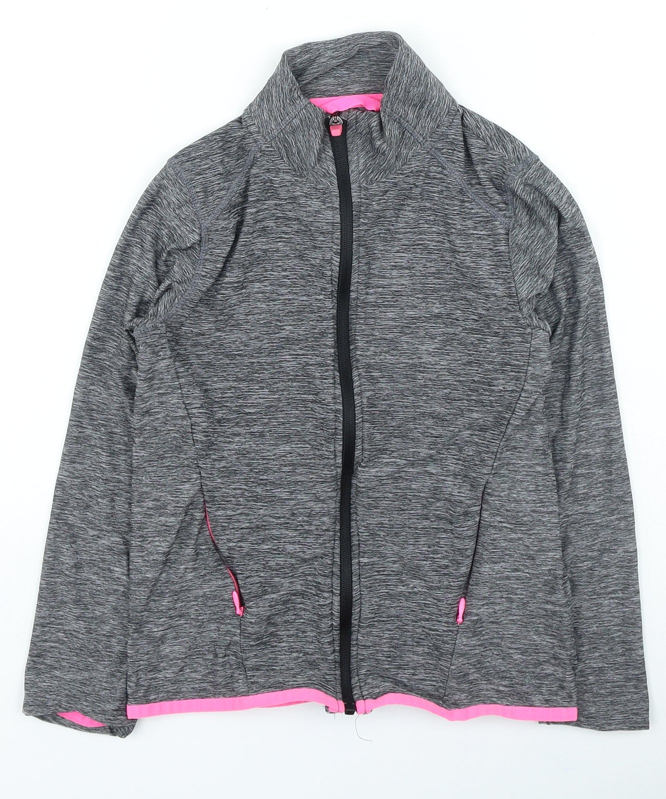 NEXT Girls Grey Jacket Size 9 Years Zip