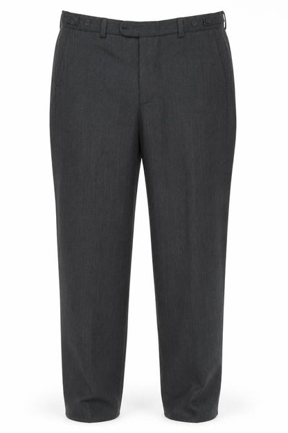 Prestige Mens Grey Polyester Trousers Size 36 in L32 in Regular Button