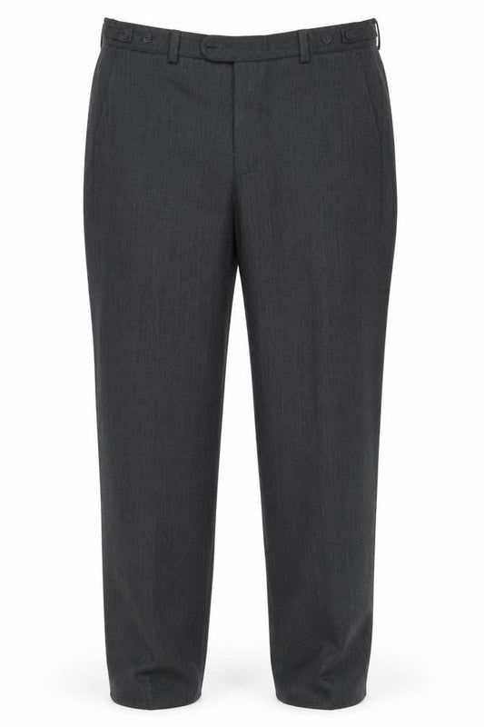 Prestige Mens Grey Polyester Trousers Size 36 in L32 in Regular Button