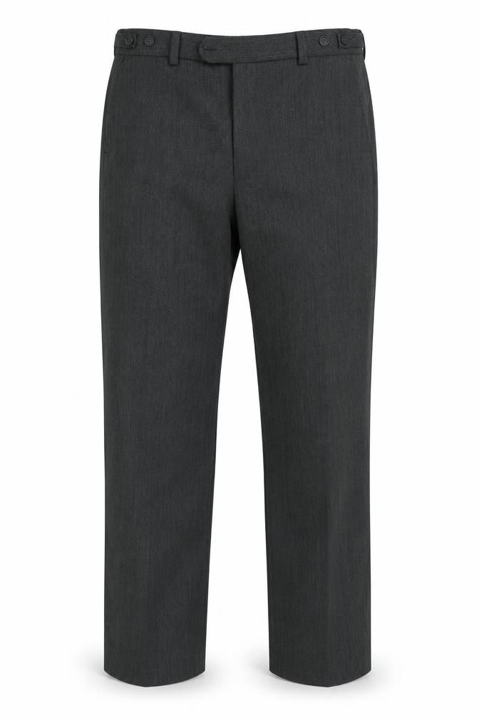 Prestige Mens Grey Polyester Trousers Size 36 in L29 in Regular Button