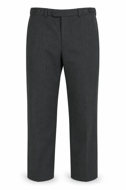 Prestige Mens Grey Polyester Trousers Size 36 in L29 in Regular Button