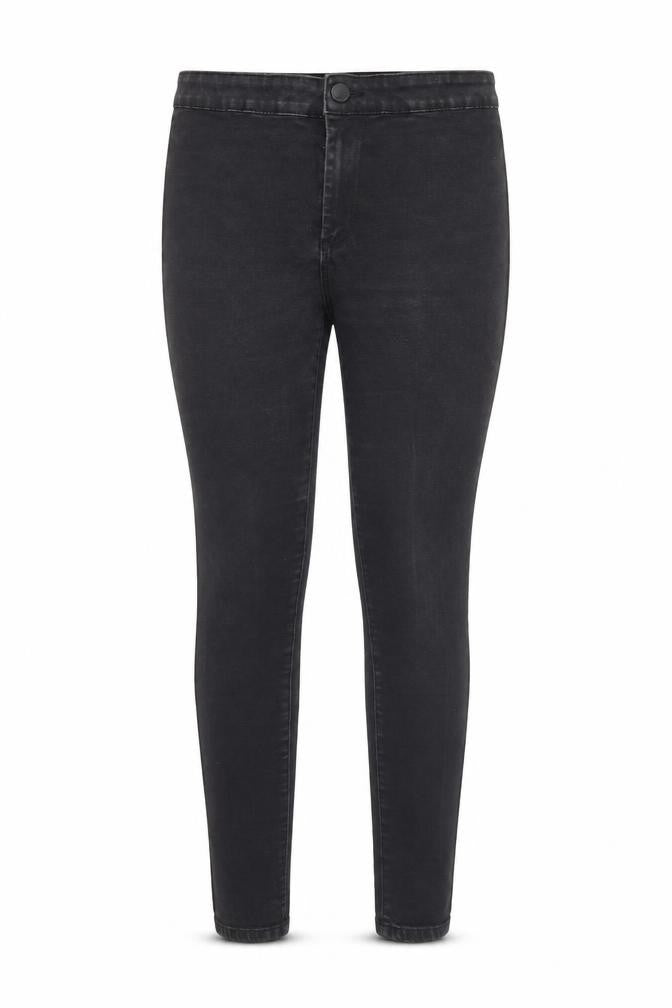 Denim & Co. Womens Black Cotton Skinny Jeans Size 12 L27 in Regular Button