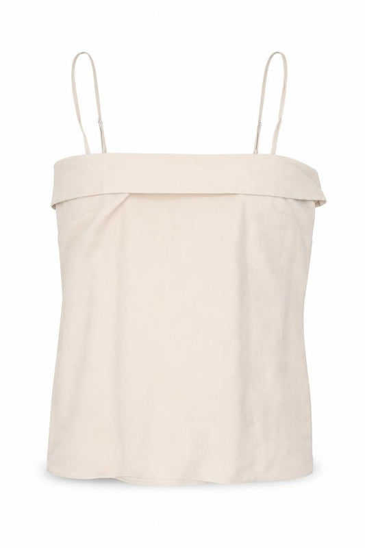 Warehouse Womens Beige Polyester Camisole T-Shirt Size 12 Square Neck
