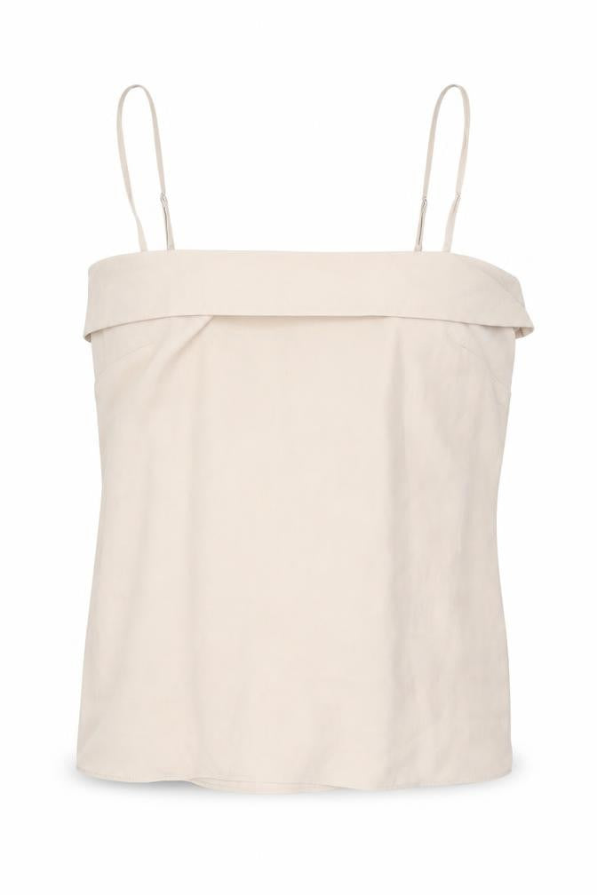 Warehouse Womens Beige Polyester Camisole T-Shirt Size 12 Square Neck