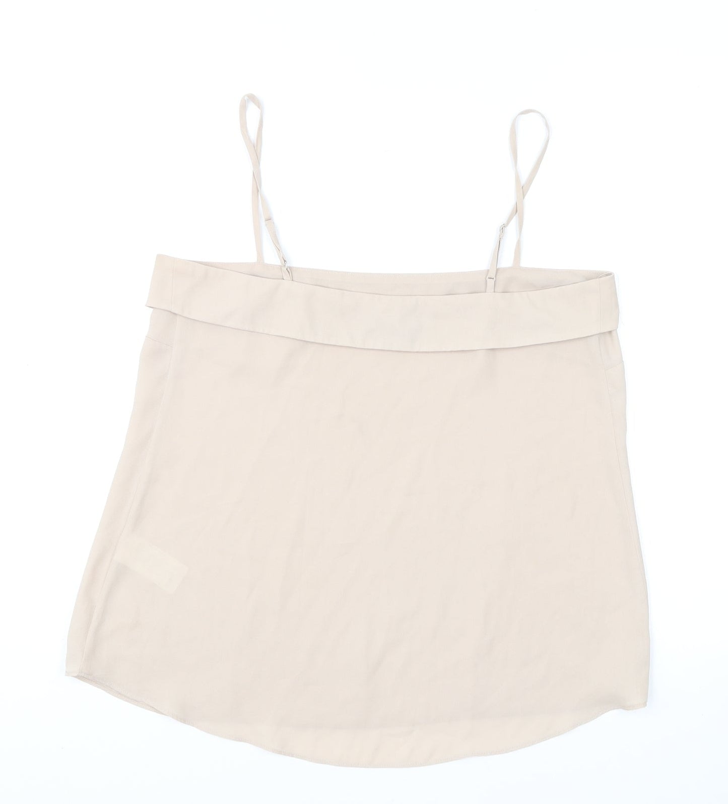 Warehouse Womens Beige Polyester Camisole T-Shirt Size 12 Square Neck