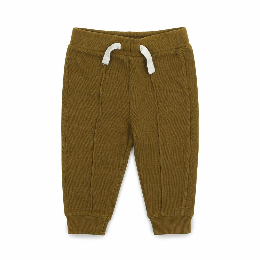 River Island Boys Brown Cotton Sweatpants Trousers Size 6-9 Months Drawstring