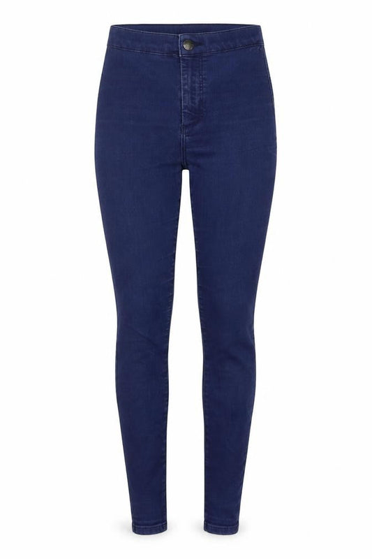 Topshop Womens Blue Cotton Skinny Jeans Size 26 in L28 in Regular Button
