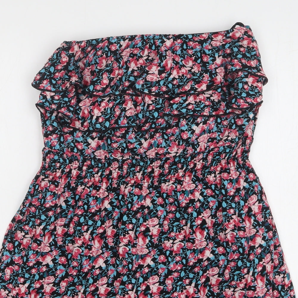 Apricot Womens Multicoloured Floral Viscose Mini Size S Off the Shoulder Pullover