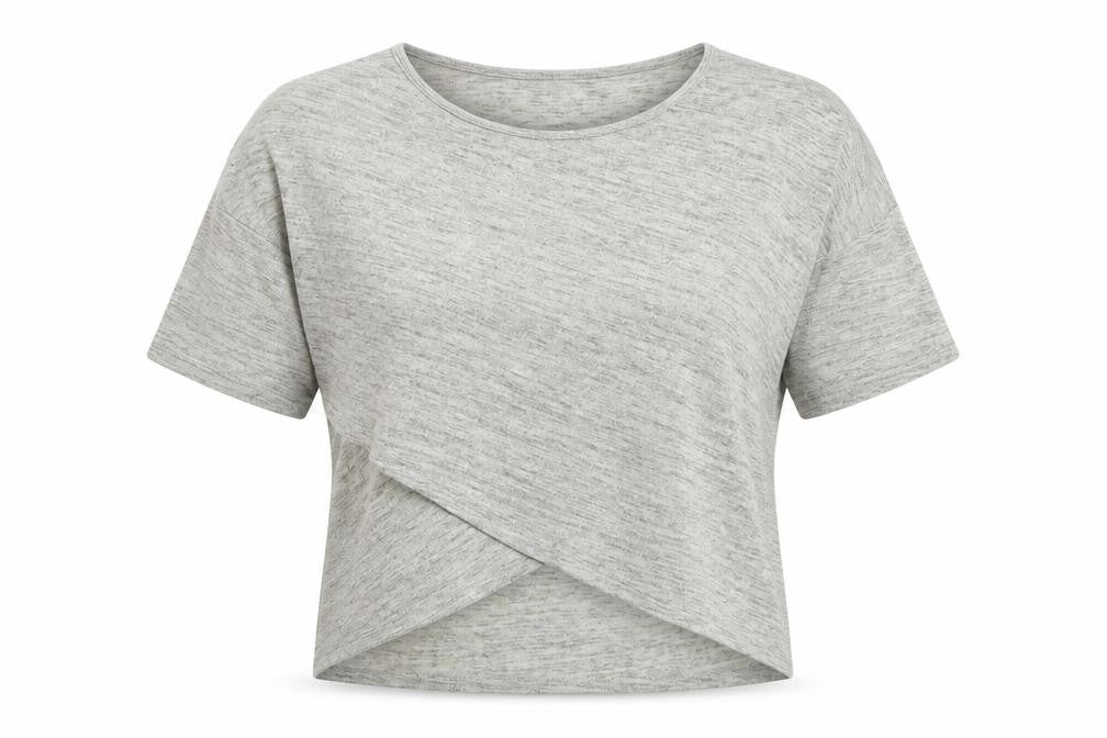 Izabel Womens Beige Viscose Basic T-Shirt Size 10 Round Neck
