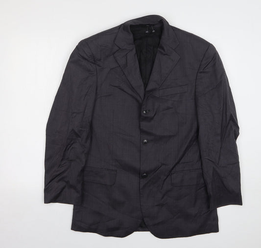 NEXT Mens Grey Check Wool Jacket Suit Jacket Size 36