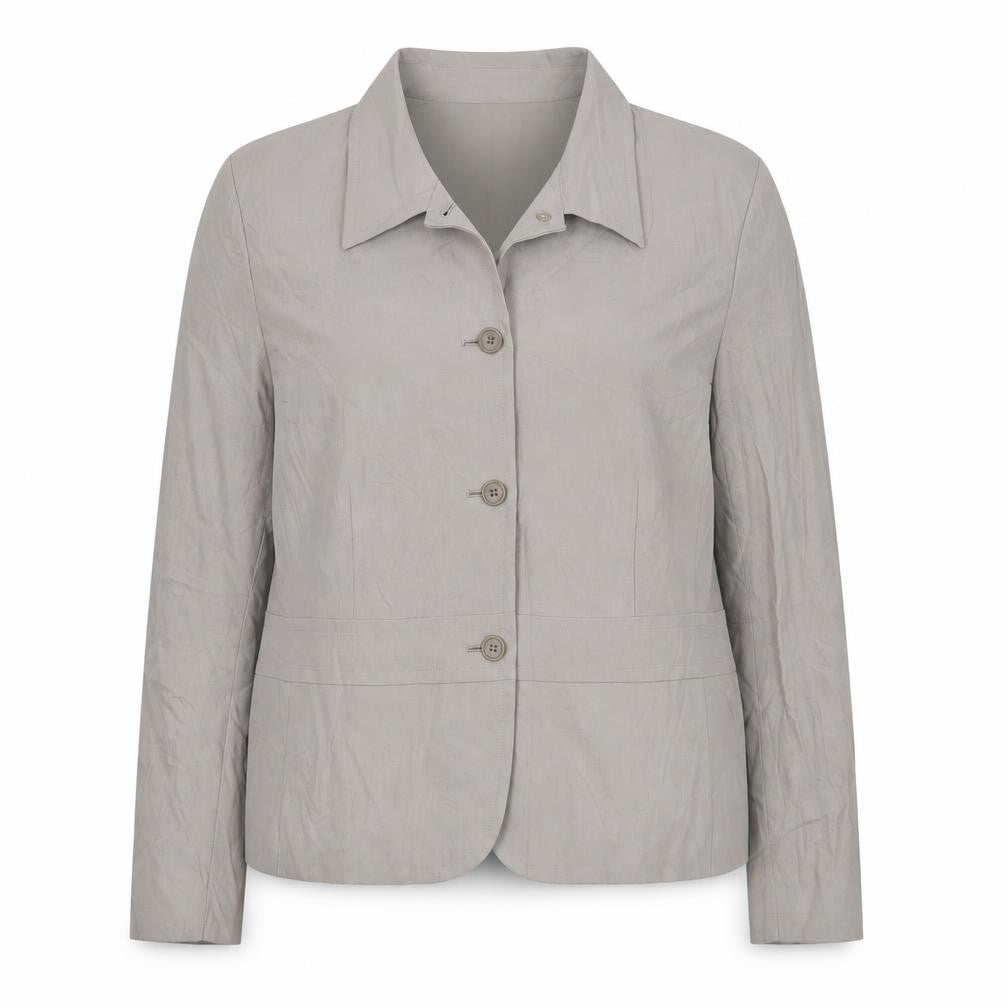 Talbots Womens Grey Wool Jacket Blazer Size 18
