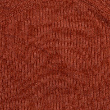 Great Plains Womens Brown Round Neck Acrylic Pullover Jumper Size S