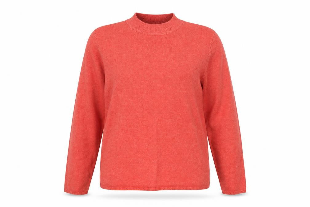 Primark Womens Red Mock Neck Polyester Pullover Jumper Size 14