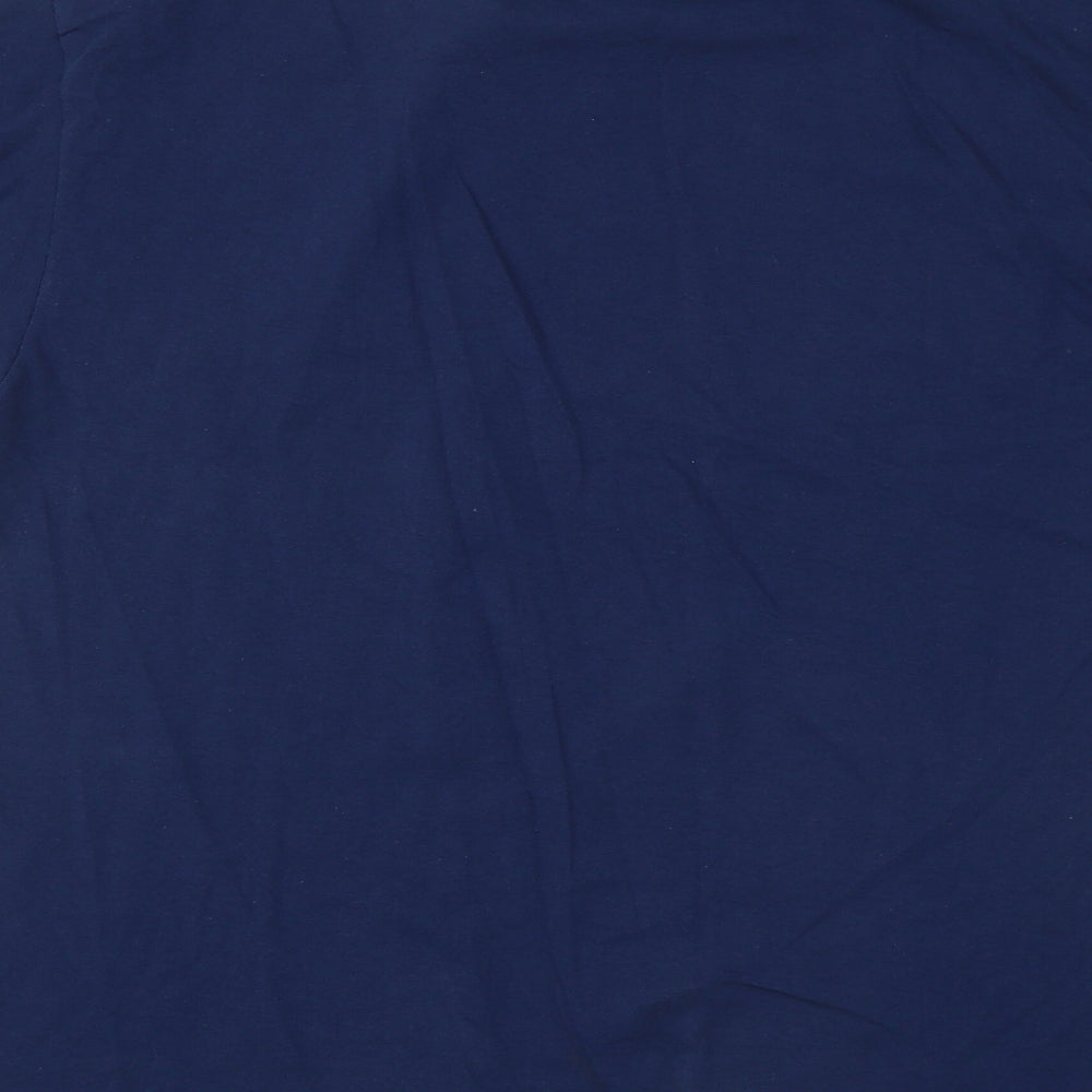 Fruit of the Loom Mens Blue Cotton T-Shirt Size 14 Round Neck - Boost Hockey Academy