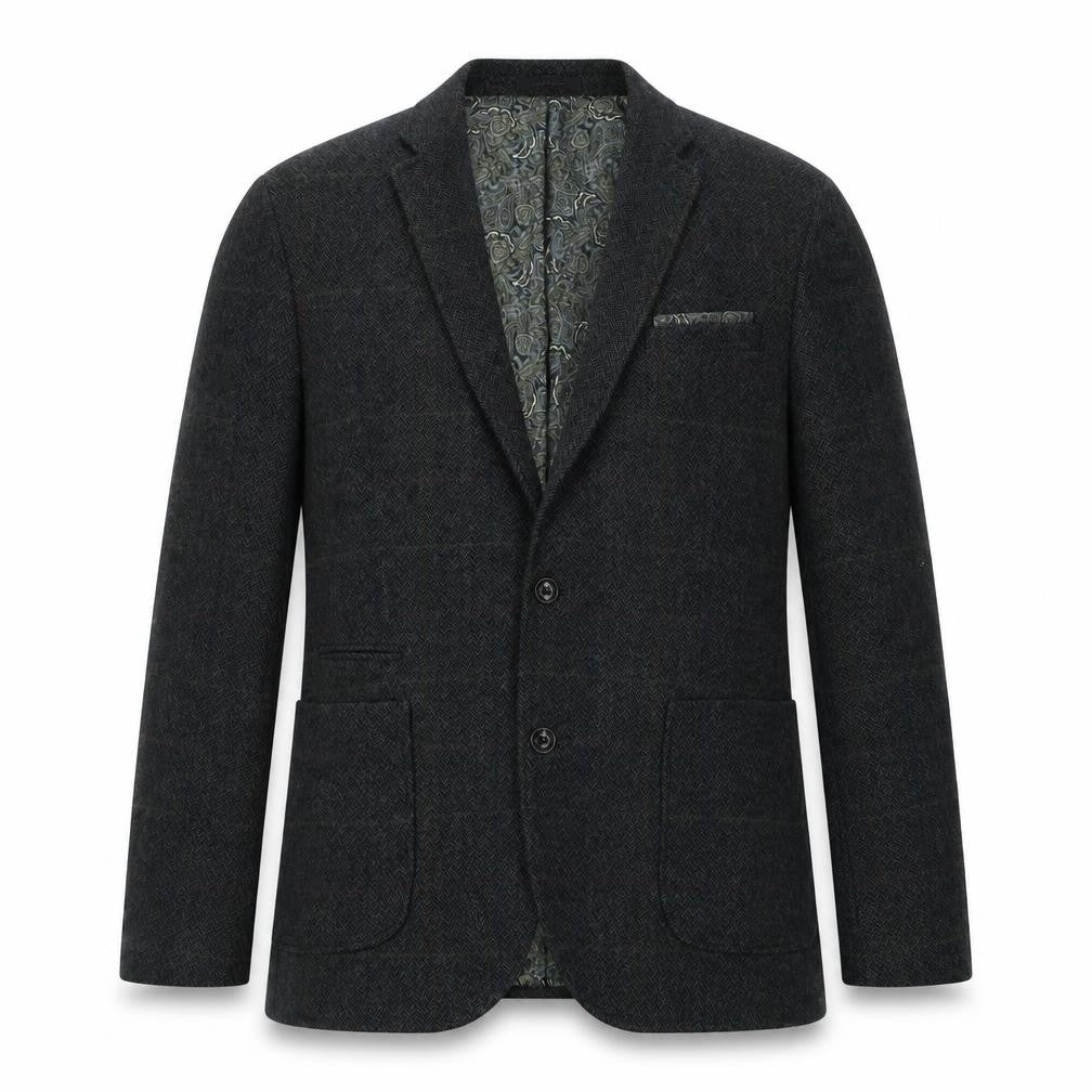 Primark Mens Grey Plaid Polyester Jacket Suit Jacket Size L