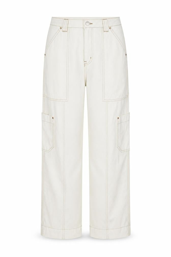 Weekday Womens White Cotton Straight Jeans Size 12 L27 in Regular Zip