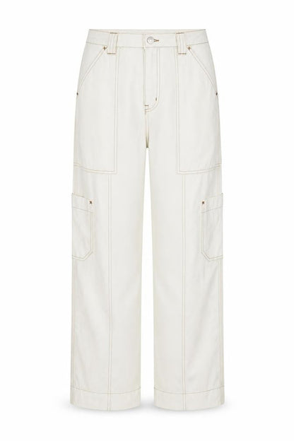 Weekday Womens White Cotton Straight Jeans Size 12 L27 in Regular Zip