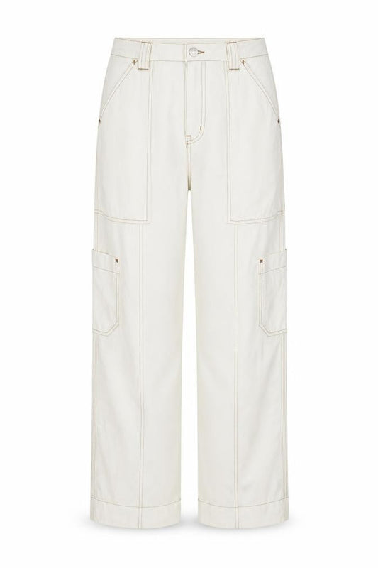 Weekday Womens White Cotton Straight Jeans Size 12 L27 in Regular Zip