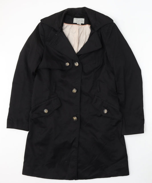 H&M Womens Black Pea Coat Coat Size 12 Button