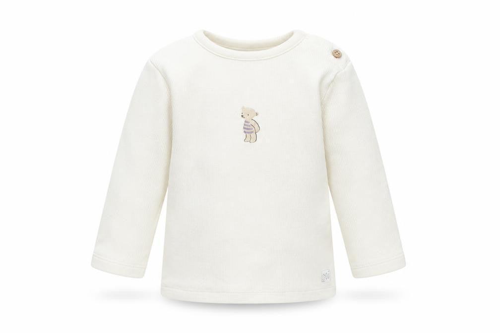 Marks & Spencer Boys Beige Cotton Pullover Jumper Size 3-6 Months Button - Bear