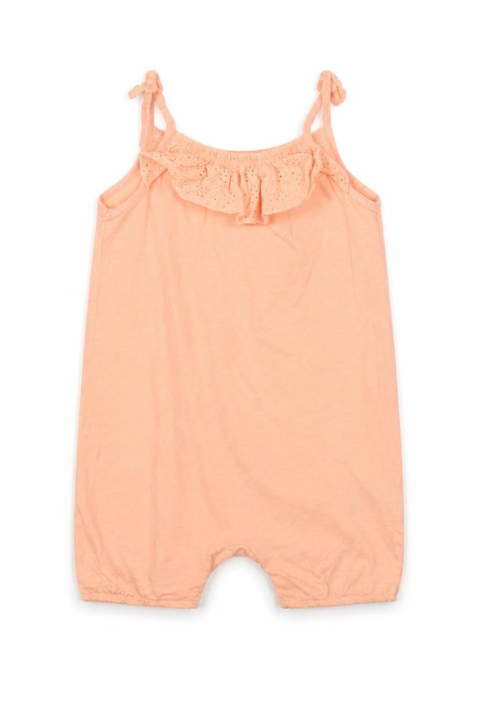 H&M Girls Orange Cotton Romper One-Piece Size 2-3 Years Pullover