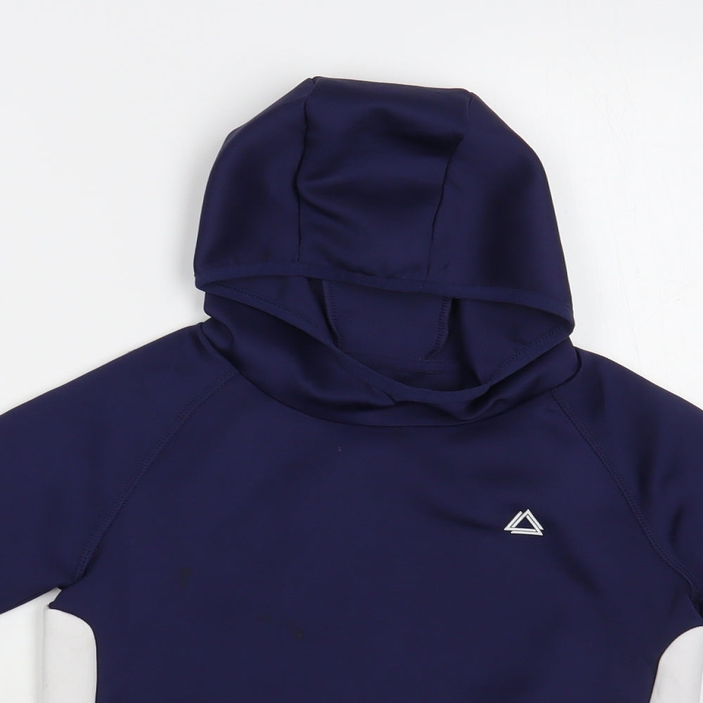 Dunnes Stores Girls Blue Polyester Pullover Hoodie Size 4-5 Years Pullover