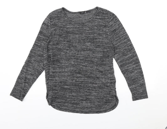New Look Womens Grey Round Neck Polyester Pullover Jumper Size 8