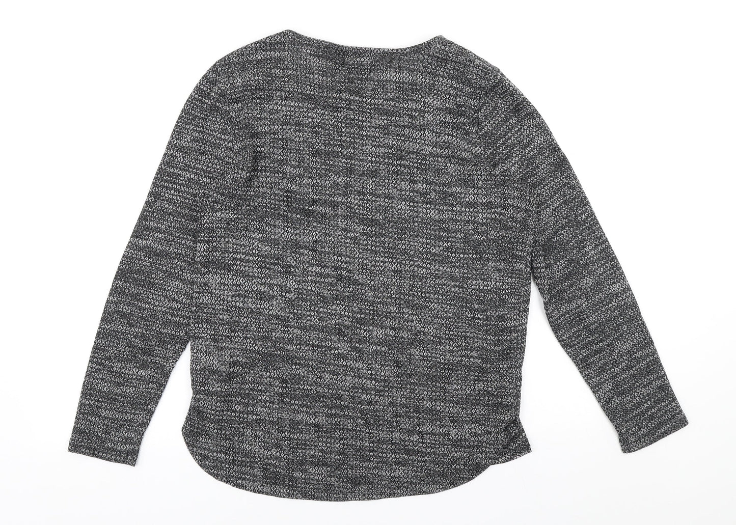 New Look Womens Grey Round Neck Polyester Pullover Jumper Size 8