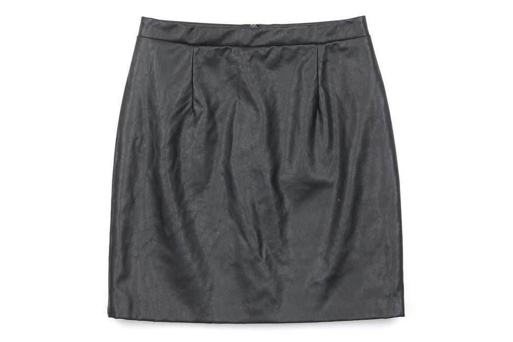 River Island Womens Black Polyester A-Line Skirt Size 8 Zip