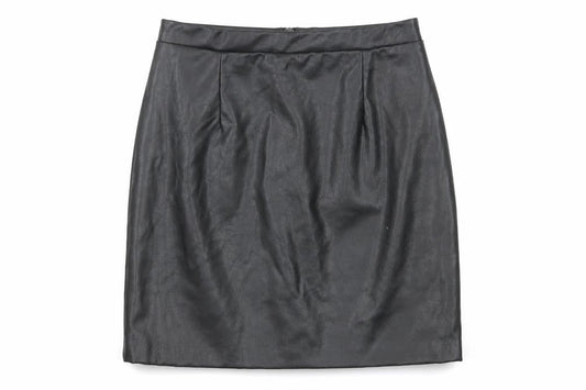 River Island Womens Black Polyester A-Line Skirt Size 8 Zip
