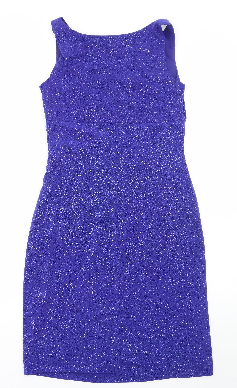 RN Studio Womens Blue Polyester A-Line Size 10 V-Neck Pullover