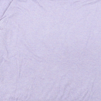 Dunnes Womens Purple V-Neck Cotton Pullover Jumper Size XL