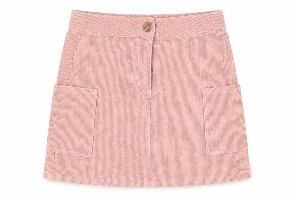 Dunnes Stores Girls Pink Cotton A-Line Skirt Size S Regular Zip