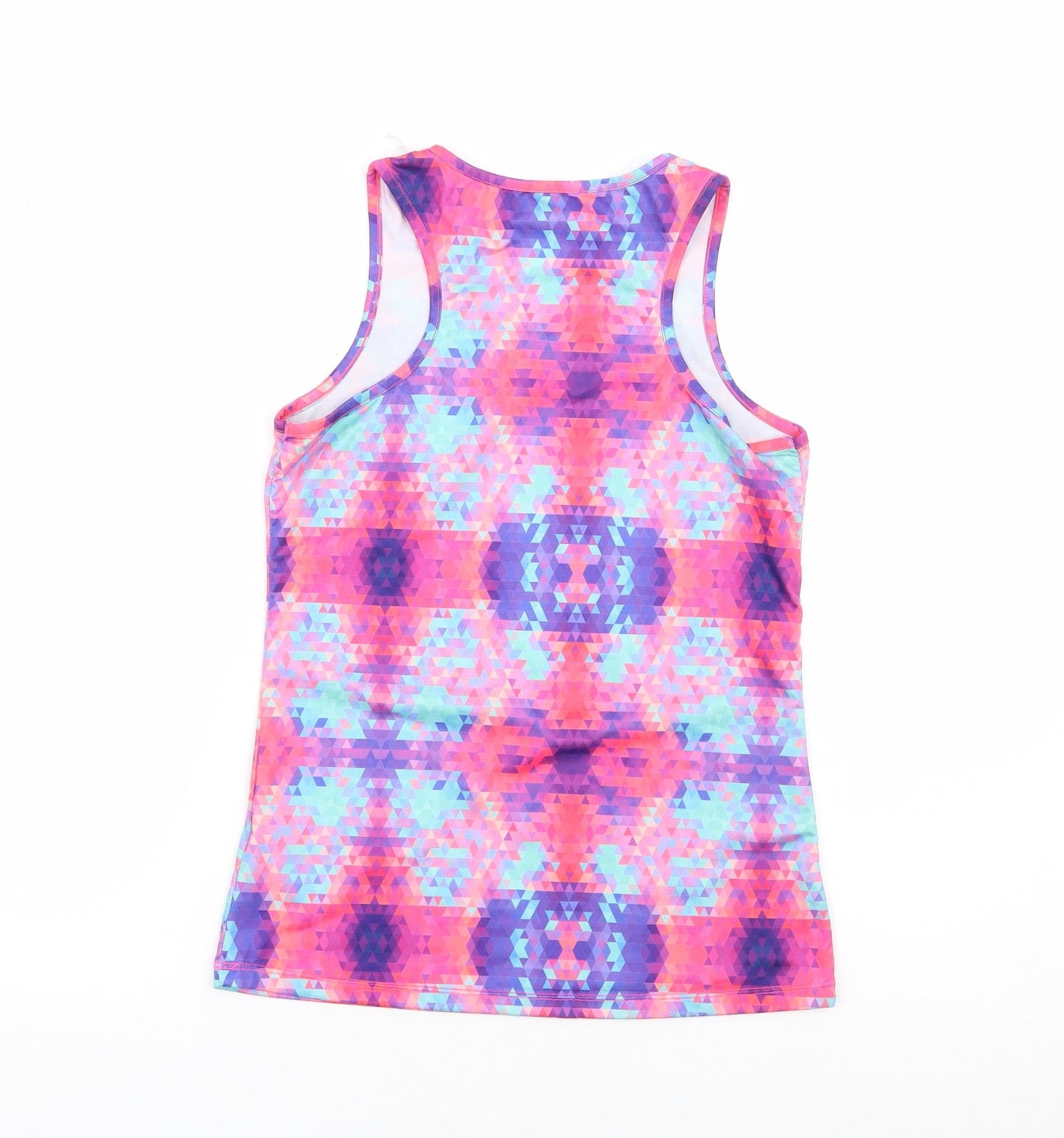 Dunnes Stores Girls Multicoloured Geometric Polyester Basic Tank Size S Scoop Neck Pullover