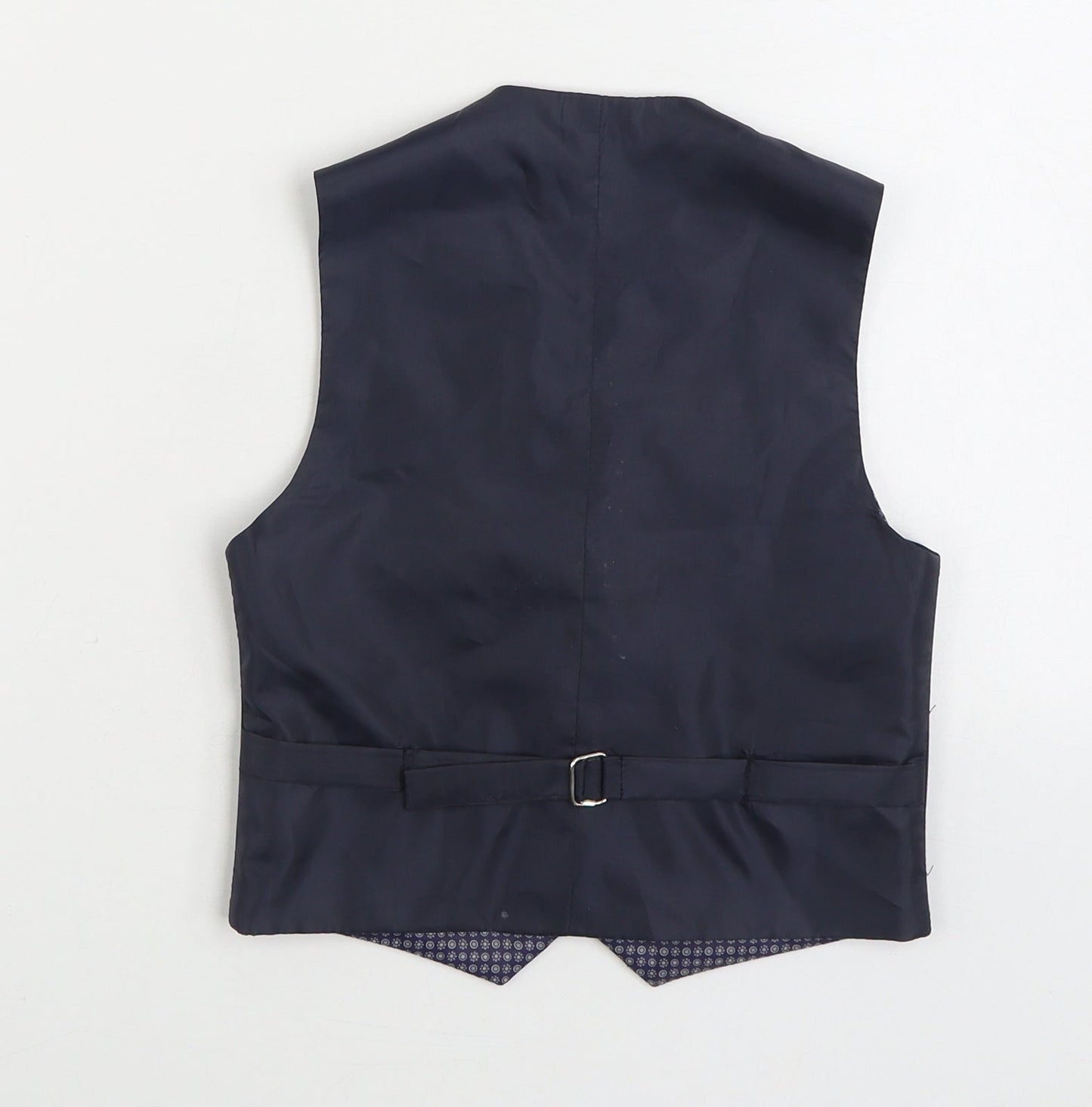 Preworn Boys Blue Jacket Waistcoat Size 5 Years Button