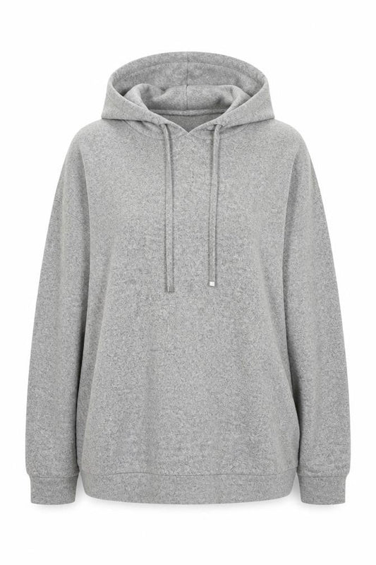 New Look Womens Grey Viscose Pullover Hoodie Size S Pullover
